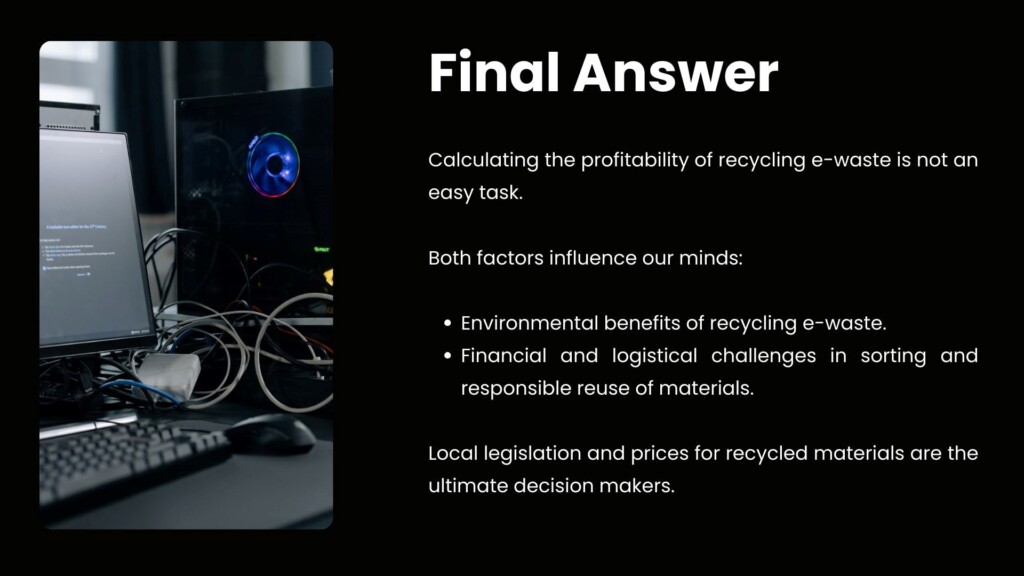 old pc recycling final answer