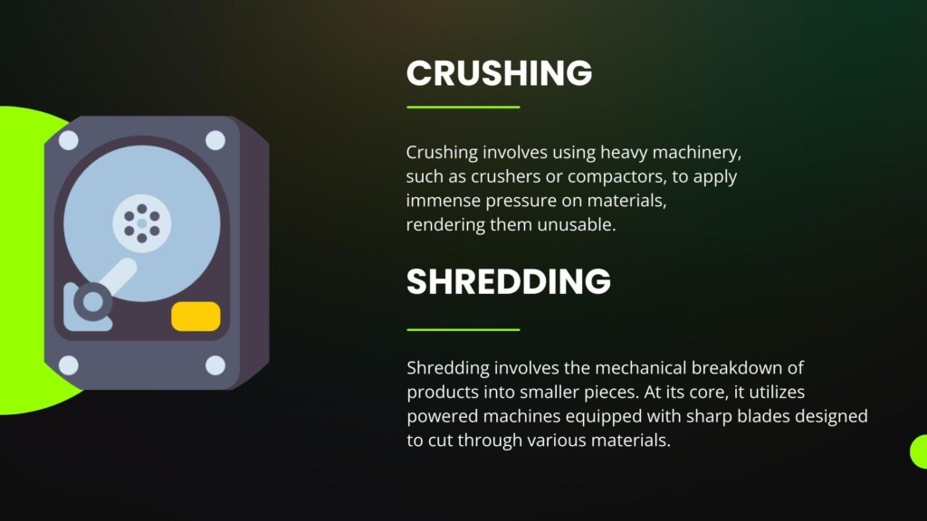 IT Asset Disposal crushing