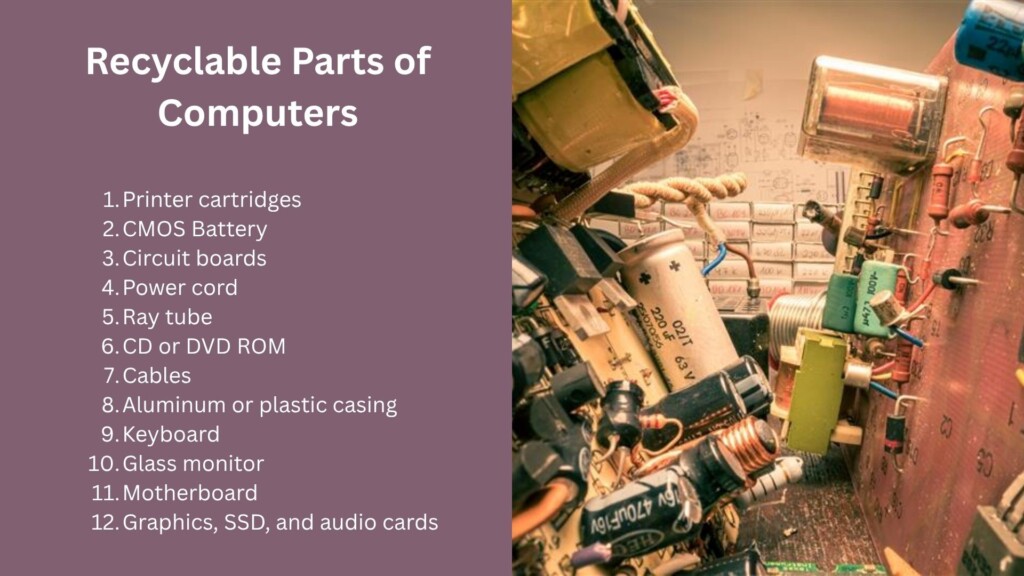 recyclable parts of computers