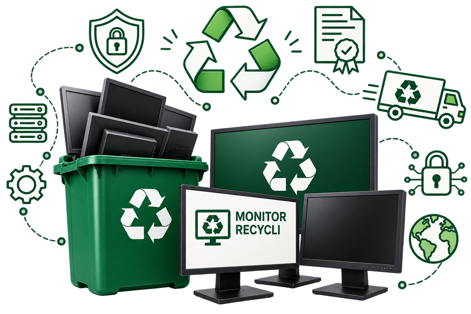 Monitor, TV and screen recycling — WEEE compliant collection for business displays