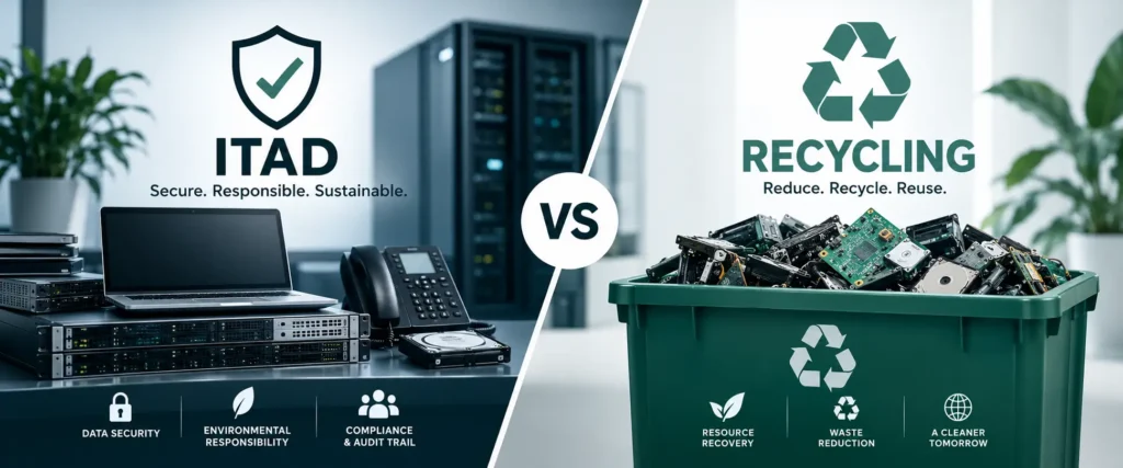 ITAD vs Traditional Recycling – What’s Right for Your UK Business?